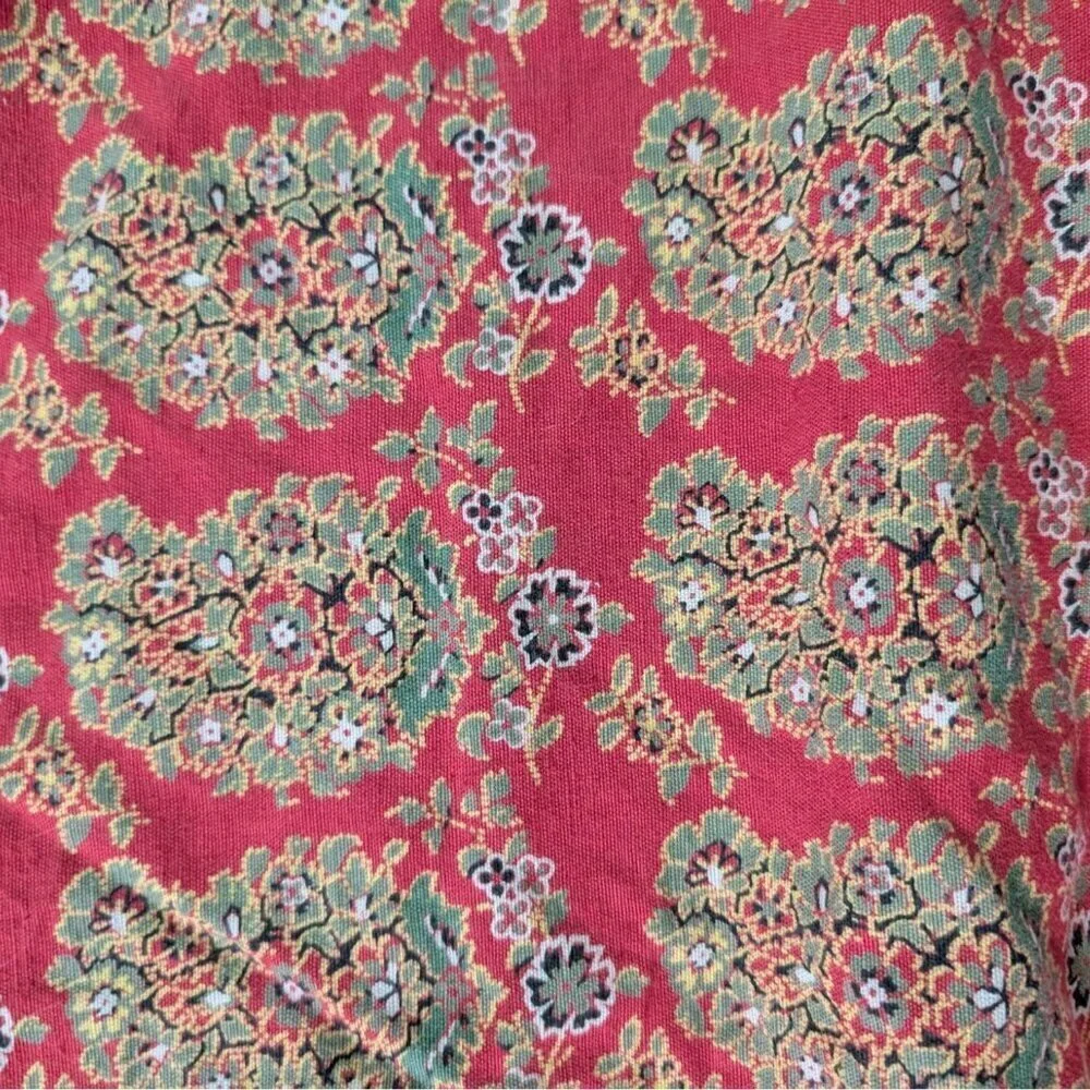 Pottery Barn King Duvet Cover Greta Bhotah Red Paisley Cotton Linen Blend Boho